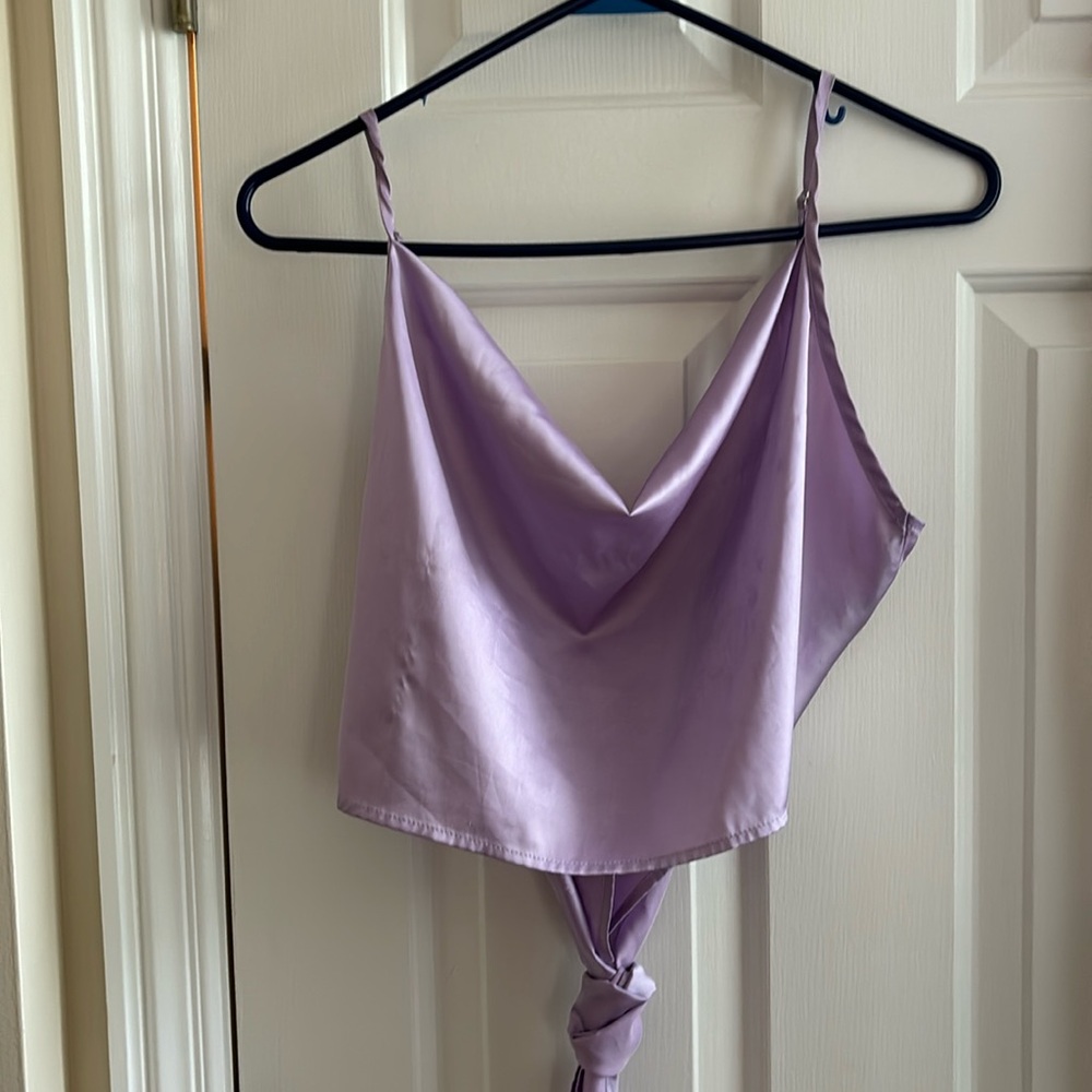 XL Purple Backless Top